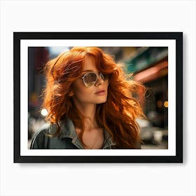 Woman With Red Hair Art Print
