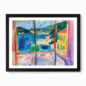 Bergen From The Window View Painting 1 Art Print