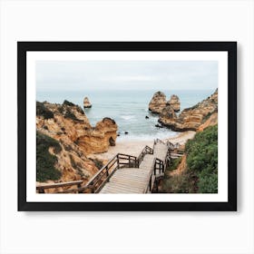 Algarve Beach | Stairs in the beautiful landscape of Portugal Affiche