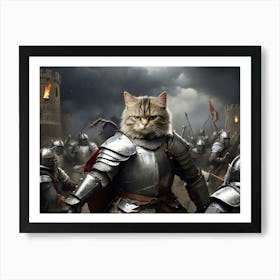 Knight Cat Art Print