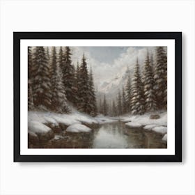 Winter Scene 7 Art Print