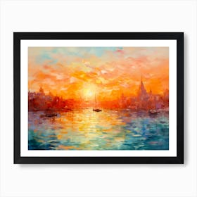 Monet Modern Urban Sunlight Art Print