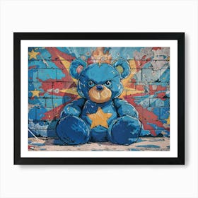 Superhero Teddy Bear Art Print