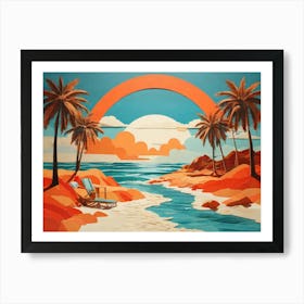 'Sunset Beach' Art Print