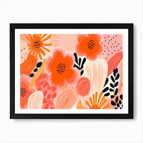 Abstract Floral Pattern Art Print