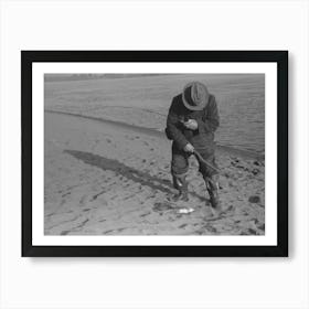 Fisherman On Banks Of Columbia River, Cowlitz County, Washington By Russell Lee 1 Art Print