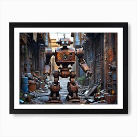 Rusted Robot Art Print