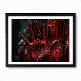 Hand With Blood On It Art Print