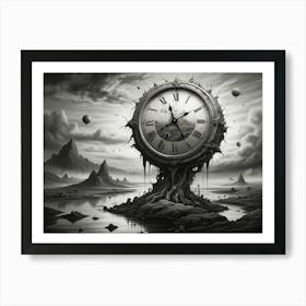 Clock In The Sky Art Print