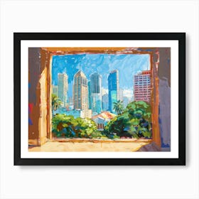 Sydney From The Window View Painting 1 Art Print