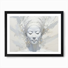 White Shades - Portrait Asian Woman Art Print