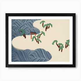 Ocean Waves From Momoyogusa –Flowers Of A Hundred Generations , Kamisaka Sekka 1 Art Print