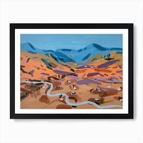 Abstract View Of Simien Mountains Art Print