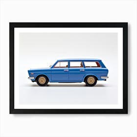 Toy Car 71 Datsun Bluebird 510 Wagon Blue Art Print
