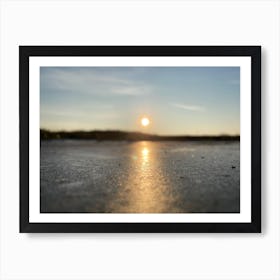 Sunset On The Ice Art Print