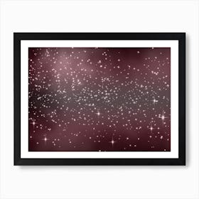 Soft Pink Shining Star Background Art Print