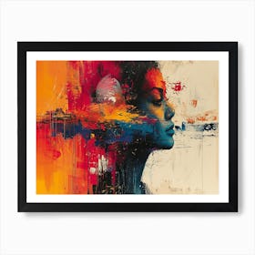 Colorful Chronicles: Abstract Narratives of History and Resilience. Abstract Painting 10 Art Print