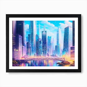 Futuristic Cityscape 52 Art Print