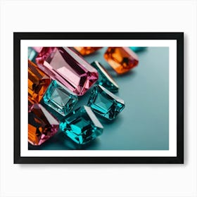 Colorful Gems Art Print