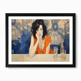 Girl At A Table Art Print