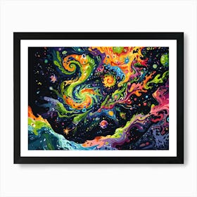 Galaxy Painting 4 Art Print