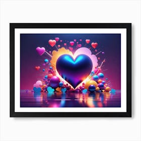 Colorful Heart Creative 26 Art Print