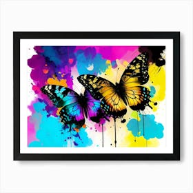 Colorful Butterflies 137 Art Print