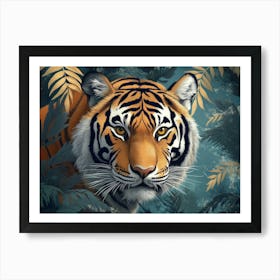 Fantasy Illustration Of A Wild Animal Tiger 6 Art Print