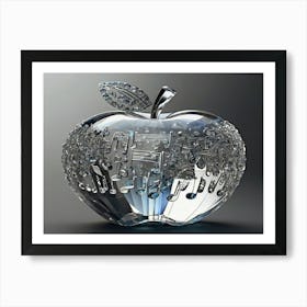 Apple With Music Notes 25 Art Print