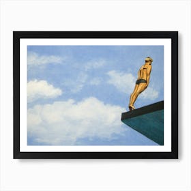 High Diver On The Edge Art Print