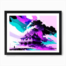 Purple House In The Sky 1 Art Print