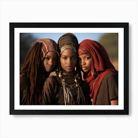 Women In Tribal Art Print