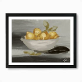 Classic still life original oil painting Art Print