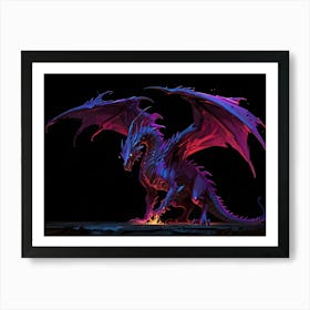 Dragon In The Dark Art Print