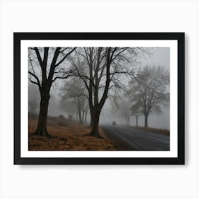 Foggy Road 1 Art Print