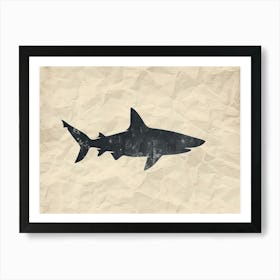 Dogfish Shark Silhouette 6 Art Print