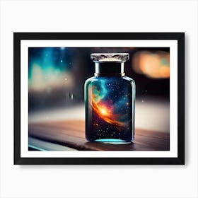 Galaxy Perfume Bottle Art Print