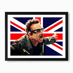 Bono U2 English Singer Rock Band Art Print