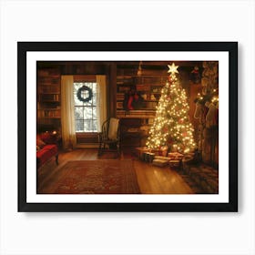 Christmas In The Cabin Art Print