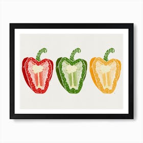 Mixed Peppers in Art Print