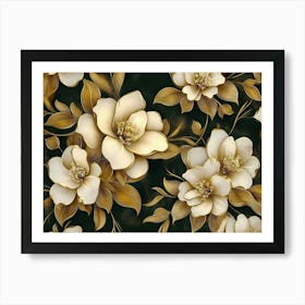 Magnolia Flowers 3 Art Print