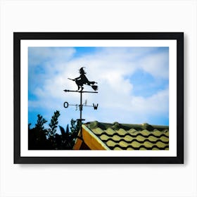 Black Weathervane In The Form Of A Witch Art Print