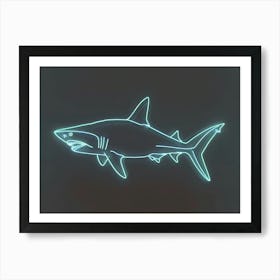 Neon Thresher Shark  6 Art Print