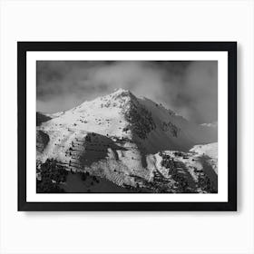 Black And White Mountain Art Print