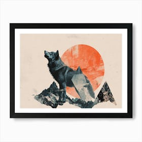 Wolf In The Mountains Art Print