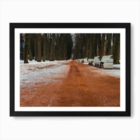 Snowy Park Art Print