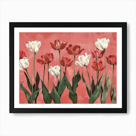 Red Tulips 14 Art Print