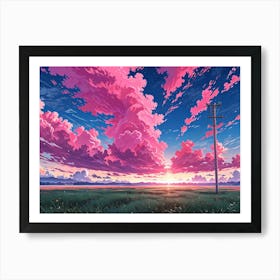 Pink Clouds In The Sky 2 Art Print