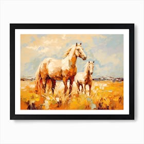 Horses Painting In Prince Edward Island, Canada, Landscape 2 Art Print