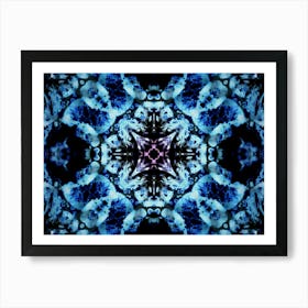 Cosmic Blue Watercolor And Alcohol Ink In The Author S Digital Processing Art Print